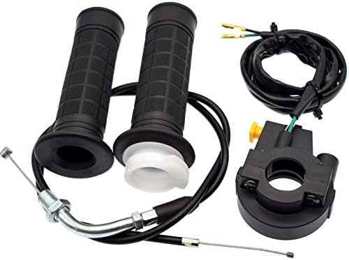 Twist Throttle and 36" Cable Handle Grip Kill Switch Set for 7/8" 22mm Handlebar 49cc 66cc 80cc Engine Motorized Bicycle Push Bike