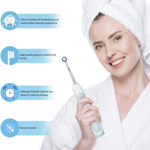 Replacement Toothbrush Heads Compatible with Oral B Braun | Professional 4Pack Electric Toothbrush Replacement Brush Heads for Oral-B Pro Precision Clean and More,Soft Dupont Bristles