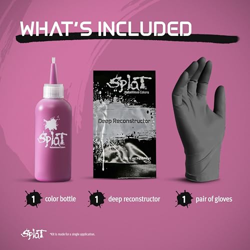 Splat Midnight Rosetta Semi Permanent Hair Dye Kit for Blondes, 1 Application, Includes Deep Reconstructor Conditioner, Lasts 30 Washes
