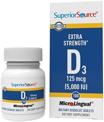 Superior Source Vitamin D3 5000 IU - Offers Immune System