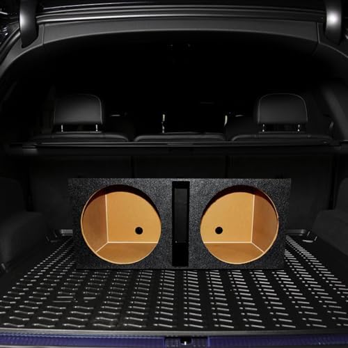QPower QBASS 15 Inch Heavy Duty MDF Car Audio Stereo Speakers Subwoofer Sub Box Enclosure with Dual Vented Chamber and Charcoal Carpet