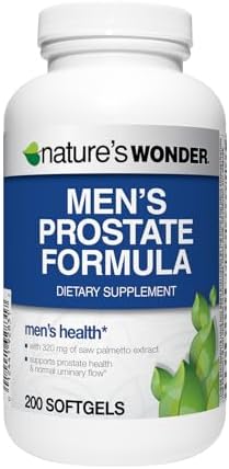 Nature's Wonder Men's Prostate Formula with Saw Palmetto, 200 Softgels | With Beta-Sitosterol, Lycopene & Zinc