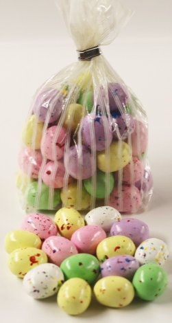 Scott's Cakes Speckled Chocolate Malted Eggs in a 1 Pound Bunny Hop Bag