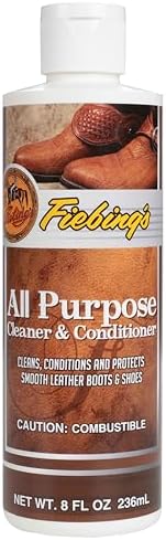 Fiebing's Leather Cleaner & Conditioner (8 oz) - All Purpose Wax-Free Color Safe Formula Protects & Strengthens All Leather - Prevents Molding