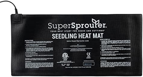 Super Sprouter Premium Heated Propagation Kit for Starting Seeds or Cuttings, Includes Heat Mat, Tray, Grow Light, and More