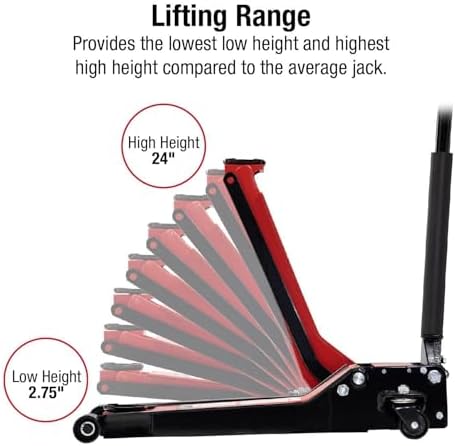 SUNEX TOOLS 6602LP 2 Ton Low Rider Steel Service Jack