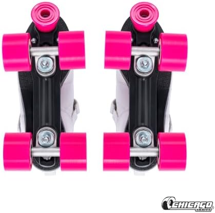 Chicago Skates Bullet Speed Roller Skates – Adjustable Quad Roller Skates Women Men, Durable Skates, Top Performance with Front Stopper, 62mm Urethane Wheels, Low-Cut Ankle Boot, Indoor Outdoor Toys