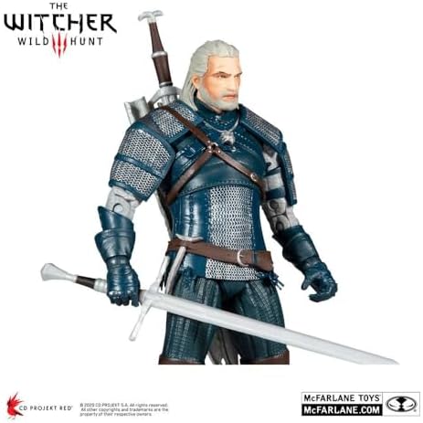 McFarlane Toys The Witcher Geralt of Rivia (Viper Armor: Teal) 7" Action Figure with Accessories