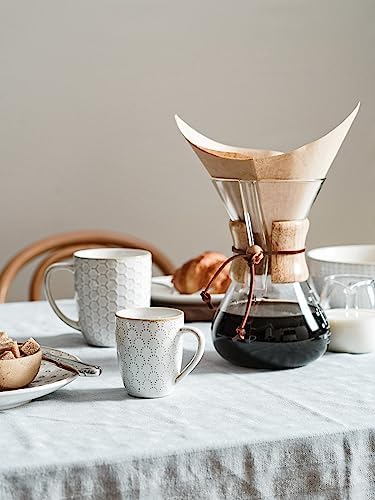 LE TAUCI Coffee Mugs 16 oz, Ceramic Mug Set, Embossment Cups for Latte, Hot Tea, Cappuccino, Mocha, Cocoa, Dishwasher Safe