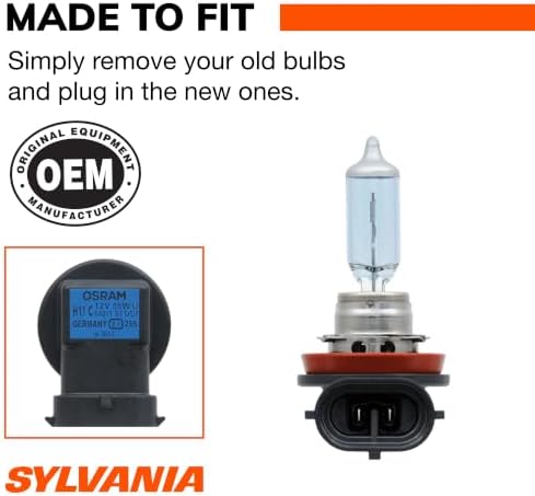 SYLVANIA - H11 SilverStar - High Performance Halogen Headlight Bulb, High Beam, Low Beam and Fog Replacement Bulb