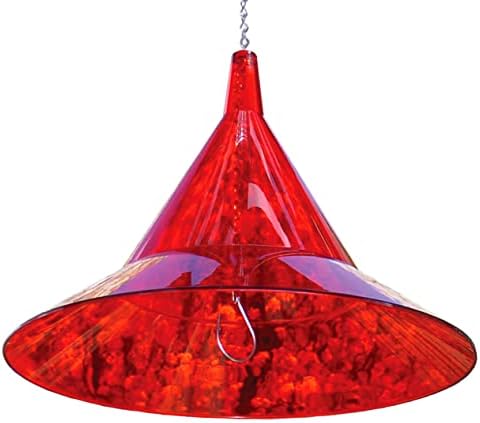 Squirrel Baffle - for Outside Bird House and Feeder Pole - Premium Large 17” Dome - by Arundale Made in USA (Crystal Clear)