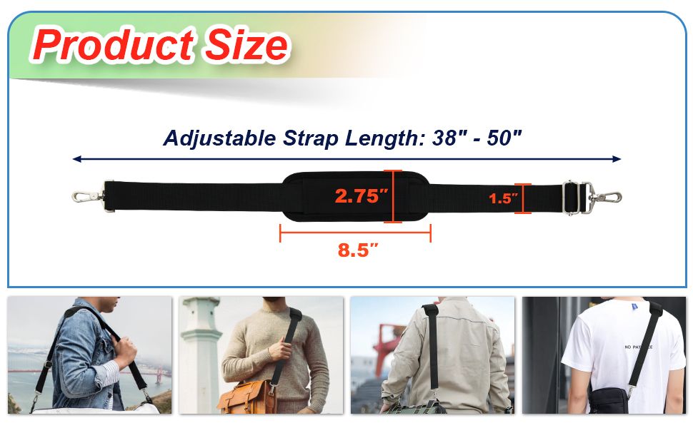 Replacement Shoulder Strap Padded Shoulder Strap Adjustable Crossbody Strap