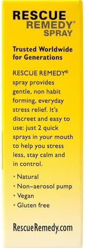 Bach RESCUE REMEDY Spray 20mL, Natural Stress Relief, Homeopathic Flower Essence, Vegan, Gluten & Sugar-Free, Non-Habit Forming (Packaging May Vary)