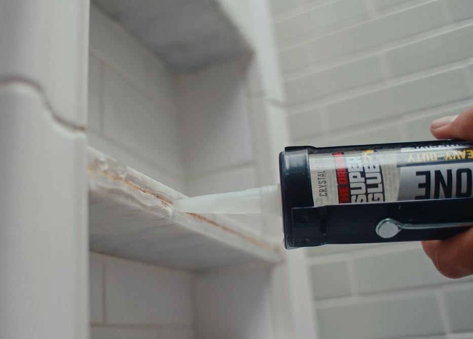 Total Tech, White, 9.8oz Cartridges, Heavy-Duty Construction Adhesive & Sealant Caulk, Flexible, All-Weather, Watertight, UV-Resistant, High Strength, Instant Grab, Ideal for Pools, Bathtubs