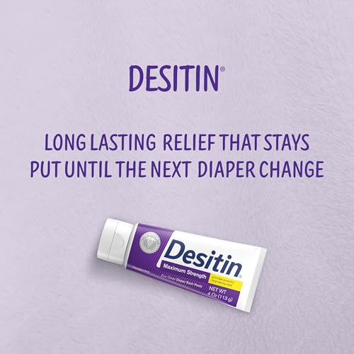 Desitin Maximum Strength Diaper Rash Paste, 40% Zinc Oxide, 4.8 oz | Helps Treat, Relieve & Prevent Diaper Rash, 40% Zinc Oxide, Immediate Relief, Protects up to 12 Hours, Hypoallergenic