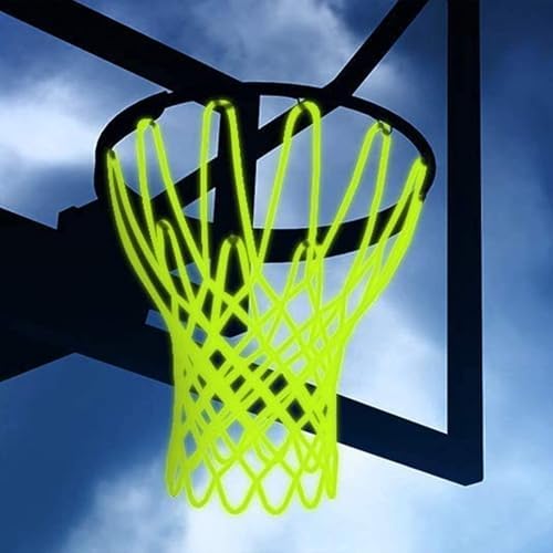 LAO XUE Nightlight Basketball Net Replacement,Luminous Outdoor Nylon Net