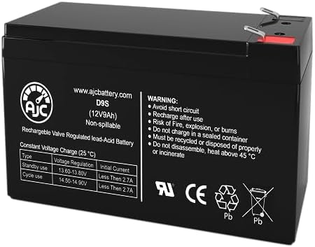 AJC Battery Compatible with Razor MX350 Dirt Rocket 12V 9Ah Electric Scooter Battery
