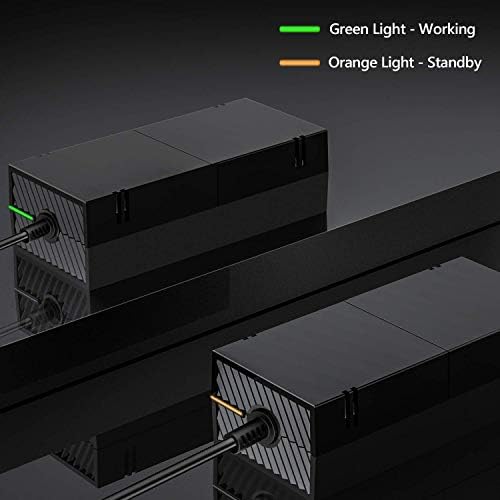 SUMLINK Power Supply Brick for Xbox One, AC Adapter Cable Replacement Kit for Xbox One Console Games, Auto Voltage 100-240V, Black