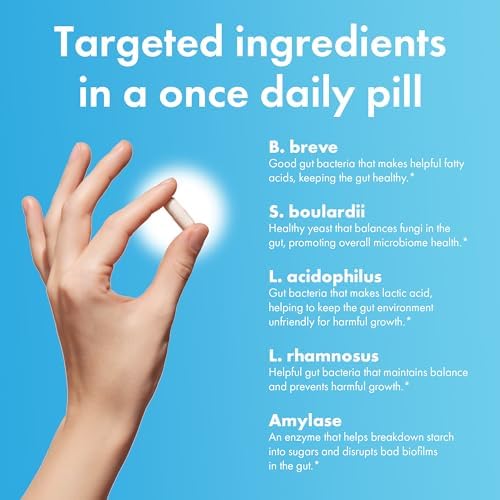 BIOHM Total Probiotic, 30 Billion CFU Daily Probiotics for Women & Men (30 Count) Helps Reduce Occasional Gas & Bloating