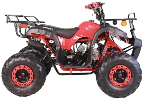 X-PRO 125cc ATV 4 Wheels Quad 125 ATV Quads with LED Lights, Big 19"/18" Tires!（Army Black）