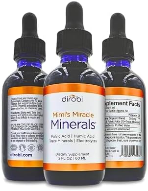 Mimi's Miracle Minerals – Fulvic & Humic Acid Supplement with 72+ Ionic Trace Minerals, Energy, Hair & Nail Growth Support, Organic Plant-Derived Liquid Drops, 4 oz