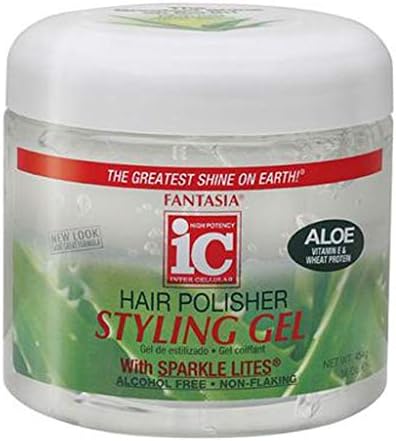Fantasia High Potency IC Hair Polisher Styling Gel, with Sparkle Lites, 16 Ounce (Model: 1992)