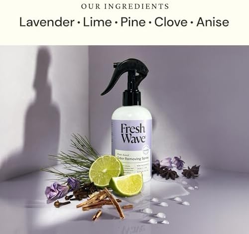 Fresh Wave Lavender Room and Fabric Air Freshener Spray, 2-Pk, 8 oz | Plant-based formula, Pet-safe and people-safe, Fabric and room deodorizer
