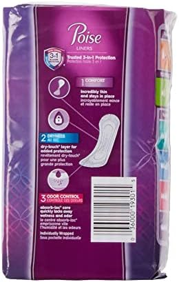 Poise Fresh Protection Female Incontinent Pad Regular Length 7.5" 19305, Light, 78 Ct