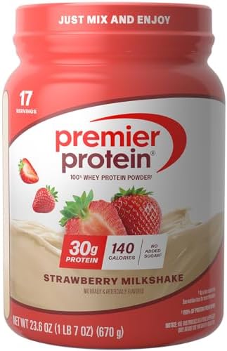 Premier Protein 30g High Protein Powder, 100% Whey, Chocolate, 17 Servings | No Added Sugar, Supports Muscle Health, Soy & Gluten-Free, 1.44 lb