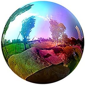 Gazing Globe - 6/8/10Inch Rainbow Stainless Steel Shiny Gazing Balls for Gardens and Ponds (6 inch)