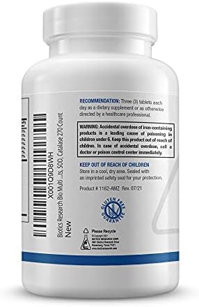 BIOTICS RESEARCH Bio-Multi Plus - Robust Foundational Multivitamin/Mineral Formula, Contains Plant-Based Trace Minerals 270 Tablets