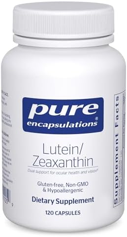 Pure Encapsulations Lutein & Zeaxanthin - Supports Overall Vision* - Maintains Macular Pigment & Eye Health* - Antioxidant Support* - Vegan-Friendly & Non-GMO - 60 Capsules | Supplement to Support Overall Vision Function and the Macula*, Supports Optical…