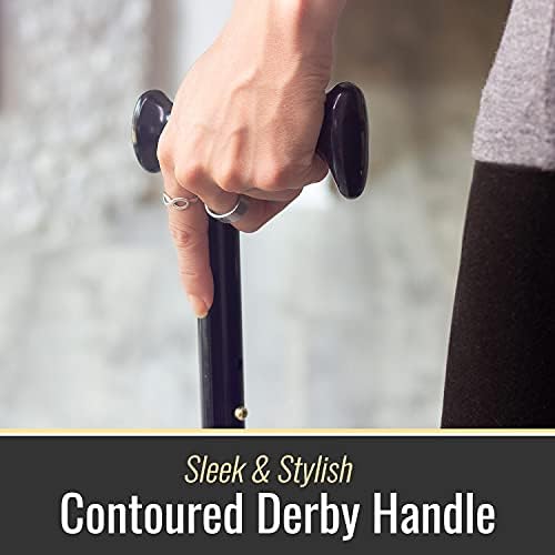 DMI Adjustable Folding Cane with Ergonomic Handle, Lightweight, Sturdy and Support up to 250 pounds, Great for Travel, Walking Stick, Bronze