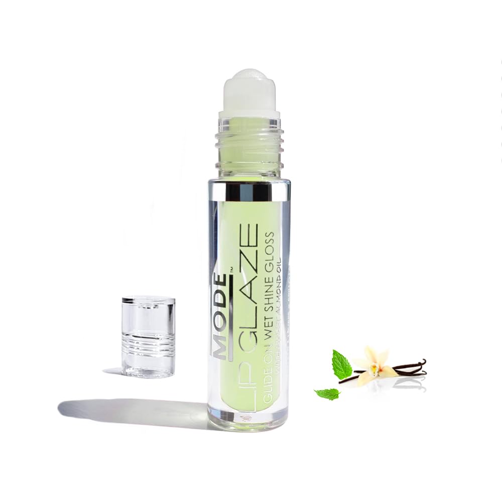 MODE Lip Glaze Cotton Candy Flavored Lip Gloss, Hydrating Sheer Wet Shine, Skincare Fruit Oils