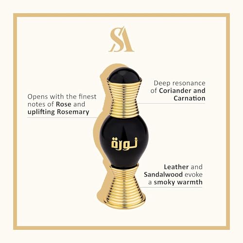 Swiss Arabian Noora Onyx - Luxury Products From Dubai - Long Lasting And Addictive Personal Perfume Oil Fragrance - Seductive Signature Aroma - The Luxurious Scent Of Arabia - 0.4 Oz