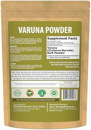 Varuna Powder – Crataeva Nurvala – Prostate Health – Support Prostatic, Kidneys, Gall Bladder and Urinary Tract Health – Non GMO, Organic