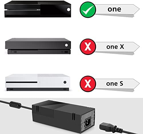 YAEYE Power Supply Brick for Xbox One with Power Cord, (Low Noise Version) AC Adapter Power Supply Charge Compatible with Xbox One Console