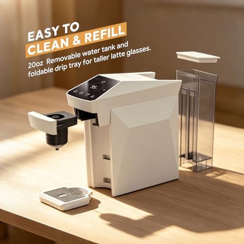 Max Espresso Coffee Maker for K-Cup, Espresso Machine for Nespresso Original Coffee Pods, Ground Coffee, Machine for Cappuccino & Latte