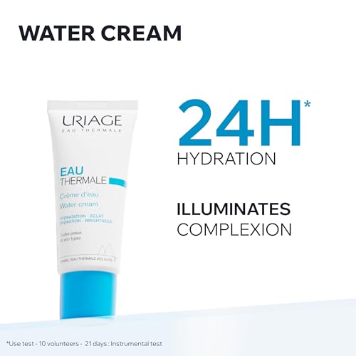 Uriage Eau Thermale Water Cream, Face Moisturizer With Hyaluronic Acid | 24H Hydration, Brightness & Softness