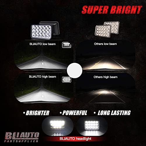 5x7 LED lights Dot Approved Rectangle 7x6 LED 2PCS with Hi/Low Sealed Beam For Trucks Jeep Cherokee XJ Ford Van Replacement 6054 H5054