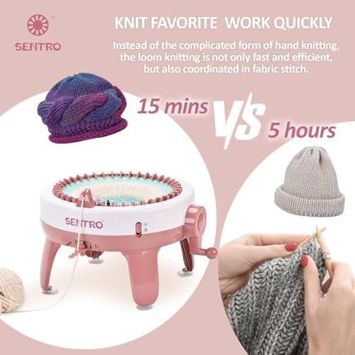 SENTRO 40 Needles Knitting Machine, All-in-One Knitting Loom Machine