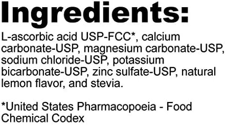 NutriBiotic - Lemon Electro-C, Vitamin C & Electrolyte Powder, 16 OZ | 850 Mg Vitamin C Per Serving | Effervescent Electrolyte Recharge | Buffered & Highly Soluble | Free of Calories, Gluten & Non-GMO