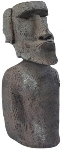 Design Toscano Easter Island Ahu Akivi Moai Monolith Garden Statue, Extra Large, 32 Inch, Cast Stone Resin, Grey Stone
