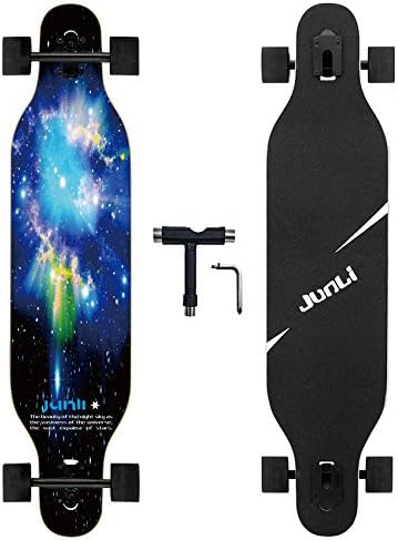 Junli 41 Inch Freeride Skateboard Longboard - Complete Skateboard Cruiser for Cruising, Carving, Free-Style and Downhill