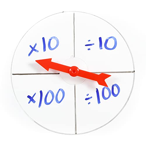edxeducation Suction Spinners, Set of 10, Arrow Spinner for Games | Versatile Tool for Home and Classroom Probability Activities