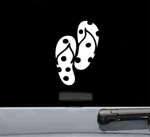 JS Artworks Polka Dot Sandals Flip Flops Vinyl Decal Sticker