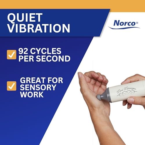 Norco Mini Massager - Handheld Massager for Scar Tissue Break Up | Compact, Travel Massage Gun with 3 Attachments for Hand, Foot, Neck, Face, Finger