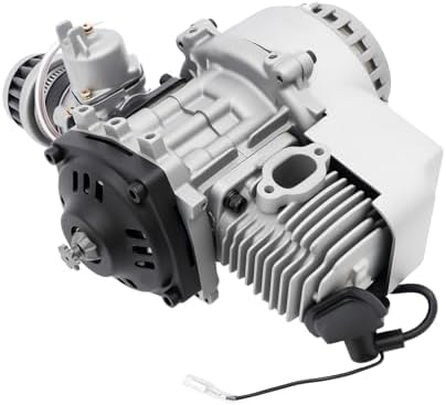 49CC 2-Stroke Air-Cooled Engine Motor | 7000RPM Gasoline Engine with Single Cylinder, CVT Gearbox, for Pocket Bike Mini Dirt Beach Bike ATV Scooter