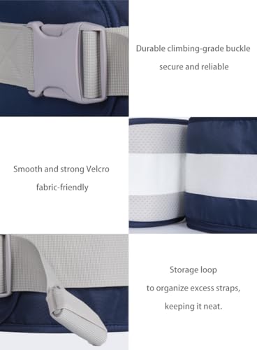 Baby Hip Seat Carrier Baby Waist Stool for Child Infant Toddler with Adjustable Strap Buckle Pocket Soft Inner Huge Storage (Dark Grey)