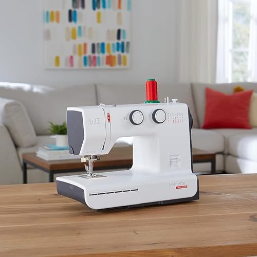 Bernette B33 Swiss-Designed Mechanical Sewing Machine | 15 Stitches, Semi‑Automatic Needle Threader, 5 mm Stitch Width, 2‑Step Presser Foot Lift
